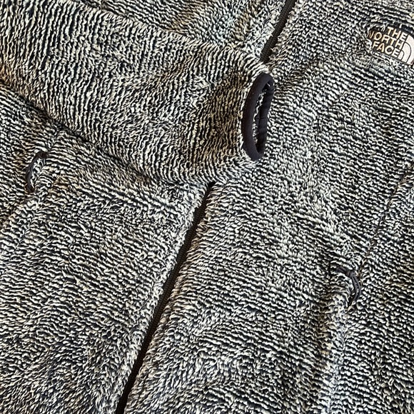 The North Face Womens Full Zip Shady Blue Marled Sherpa Fleece Jacket Size S - Picture 4 of 8